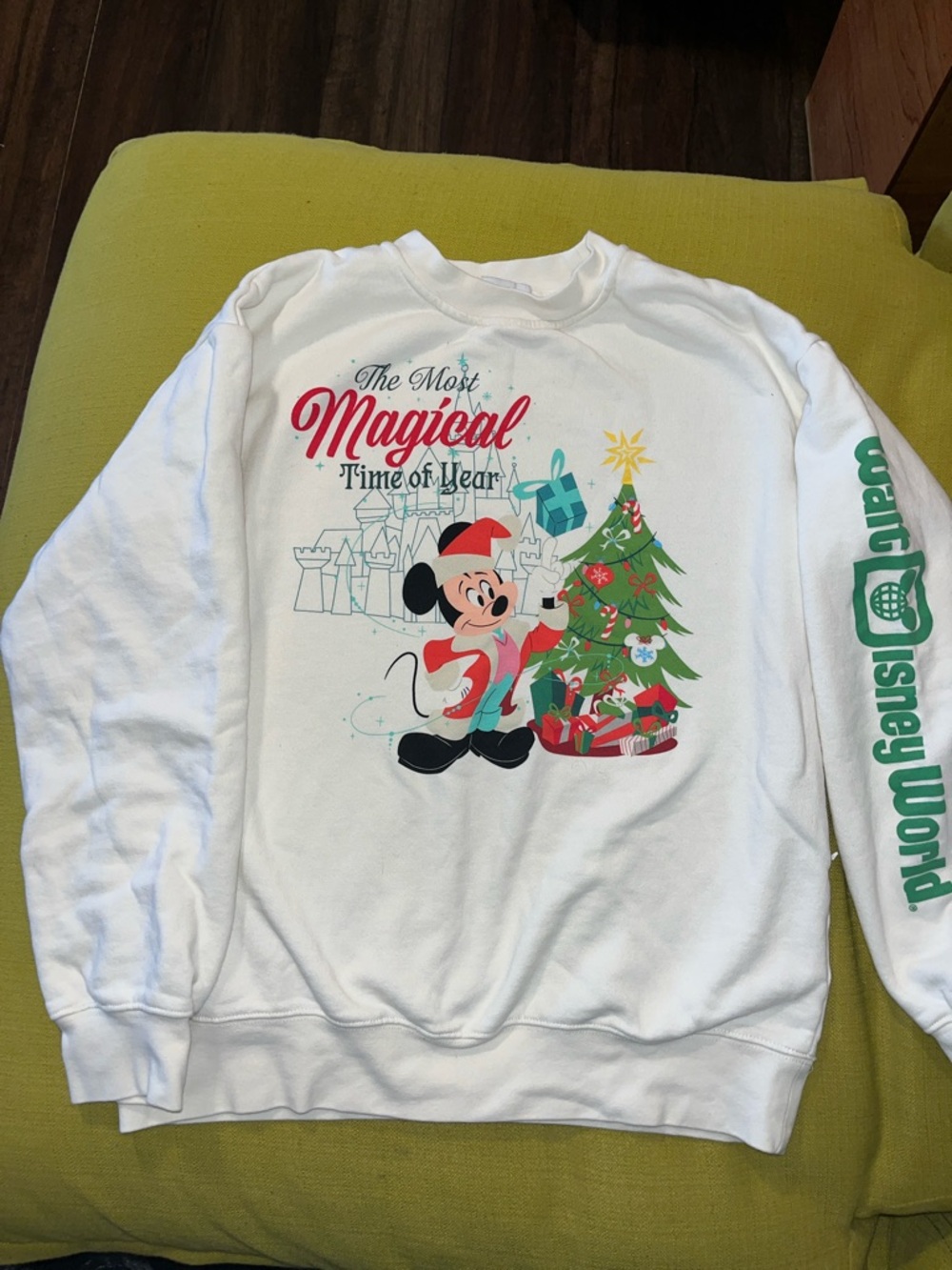 Walt Disney World Mickey Mouse Holiday Sweatshirt - White